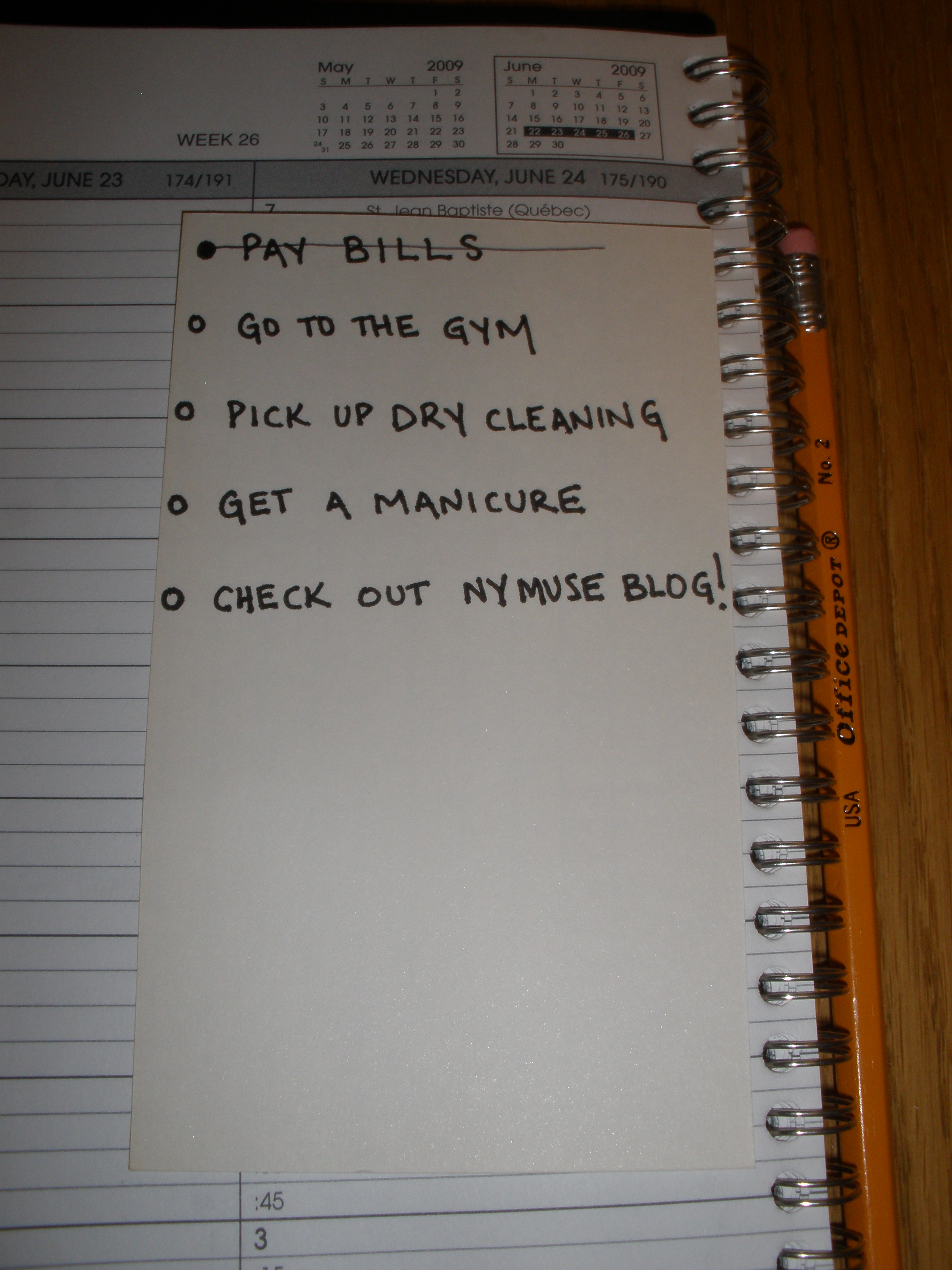 A TO-DO List is a Great Way to Get Organized!