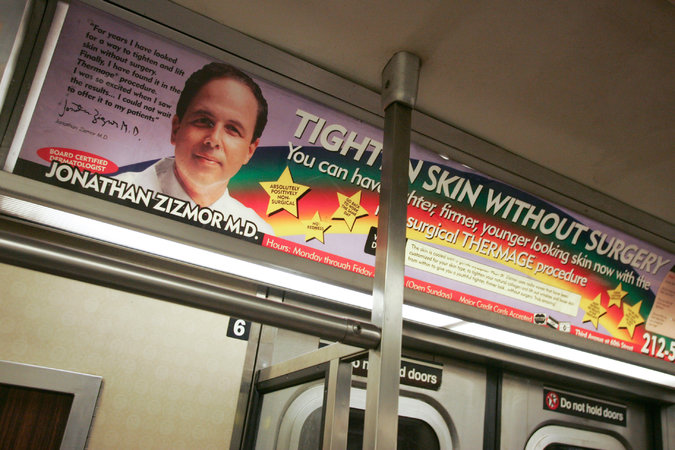 Buh-bye Dr. Zizmor ads on the Subway…